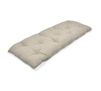 Cuscino spesso per panca da giardino per sedia a dondolo da esterno in legno morbido a 2 3 o 4 posti per sedia in rattan, rettangolare, resistente, beige, 120 x 50 cm