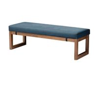 Cuscino spesso per sedia in legno, decorativo, per interni ed esterni, cuscino da giardino e finestra a baia, 25,5 x 45 x 5 cm, colore: blu, accessorio per mobili comodo ed elegante