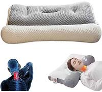 Cuscino Super Ergonomico Cuscino Ergonomico Regolabile Cuscino Di Supporto Sagomato Per Il Collo Addormentato Per Cuscino Ortopedico Per Dolori Al Collo E Alle Spalle Cuscini Da Letto,Bianca,48x72cm