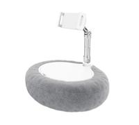 Cuscino Supporto per Telefono, Supporto Telescopico a Doppia Cerniera per Tablet, Angolo Regolabile, Tazza Singola Staccabile, Design Universale per Letto, Divano, Scrivania e Tavolo da Trucco gray