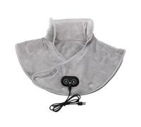 Cuscino Termico Cervicale Scialle Riscaldato Donna Usb, Cuscino Termico Elettrico per Collo e Spalle Riscaldamento Rapido con 3 Livelli di Temperatura & 3 Modalità di Massaggio (Grigio)
