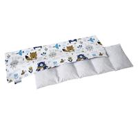 Cuscino Termico noccioli ciliegio 60x20cm 800g 100% Cotone 5 Camere Grande