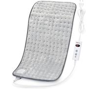 Cuscino Termoforo Elettrico Riscaldante 60x30cm, per alleviare il dolore, schiena collo spalle addome braccia e gambe, Spegnimento automatico in 90 minuti, 10 livelli di calore, lavabile in lavatrice