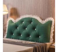 Cuscino Testiera A Cuneo, Cuscino da Lettura Comodino Doppio Divano Grande Schiena Supporto per Sostegno Testiera Rimovibile per Letto da Daybed da Letto(90cm,Green)