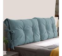 Cuscino testiera Blu 35 4 Pollici Cuscino a Cuneo per Letto Singolo Cuscino per Schienale Letto Matrimoniale Supporto per la Lettura Rimovibile Supporto per Il Posizionamento Divano Imbottito per dor