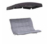 Cuscino + Tettuccio Per Dondolo Haiti 2 Posti Ricambio Cuscini Beige o Antracite