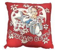 Cuscino Ti Amo Con Te Sto Sempre Bene Coniglietti Innamorati 40 cm PS 40839-Ti V