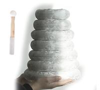 Cuscino tibetano per campana tibetana con martelletto in broccato di seta per campane sonore (bianco 8 35,6 cm)