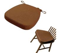Cuscino Trapezio Lino per Sedia da Pranzo,Antiscivolo con Lacci Sfoderabile