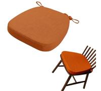 Cuscino Trapezio Lino per Sedia da Pranzo,Antiscivolo con Lacci Sfoderabile