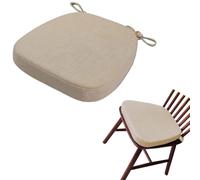 Cuscino Trapezio Lino per Sedia da Pranzo,Antiscivolo con Lacci Sfoderabile