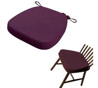 Cuscino Trapezio Lino per Sedia da Pranzo,Antiscivolo con Lacci Sfoderabile