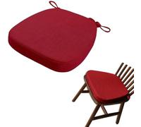 Cuscino Trapezio Lino per Sedia da Pranzo,Antiscivolo con Lacci Sfoderabile