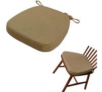 Cuscino Trapezio Lino per Sedia da Pranzo,Antiscivolo con Lacci Sfoderabile