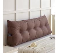 Cuscino triangolare da lettura per letto o divano, 200 x 50 x 15 cm, cuscino di supporto per la schiena, cuscino per testiera, cuscino ideale per supporto lombare, tappetino da lettura, comodo aiuto