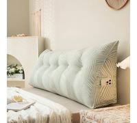 Cuscino triangolare extra large per testiera del letto, cuscino da lettura per divano letto, cuscino di supporto per riempire le fessure, comodo cuscino di supporto per la schiena, 180 cm