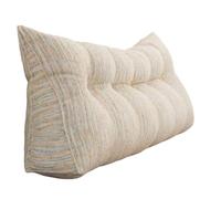 Cuscino Triangolare for Testiera del Letto, Doppio Cuscino da Lettura, con Tasca Laterale, Supporto for La Schiena Lungo, for Stare Seduti su Letto Singolo(F,180 * 20 * 50cm)