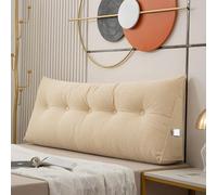 Cuscino triangolare in velluto a coste per testiera e schienale, cuscino di supporto per divano e finestra a golfo, 120 x 50 x 20 cm, colore: cachi, soluzione perfetta per l'arredamento e il comfort