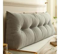 Cuscino triangolare lavabile, per letto e divano, supporto per testiera letto e divano, cuscino grigio per sposarsi (120 cm) - Comfort e stile