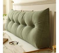 Cuscino triangolare per testiera, 120 x 50 x 20 cm, cuscino di supporto lombare per letto, cuscino per schienale da lettura, comodo cuscino per testiera per il relax