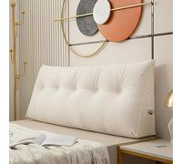 Cuscino triangolare per testiera, 120 x 50 x 20 cm, morbido, grande e confortevole, cuscino da lettura per letti e divani, cuscino di supporto lombare per la schiena, cuscino a cuneo per camera da