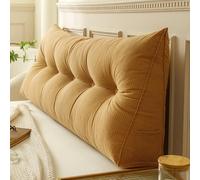 Cuscino triangolare per testiera, 80 x 50 x 20 cm, cuscino di supporto lombare per letti, cuscino per schienale da lettura, comodo cuscino per testiera per il massimo relax