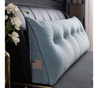 Cuscino triangolare per testiera del letto, grande cuscino a cuneo per supporto lombare, morbido e confortevole, imbottito in velluto, cuscino da lettura, cuscino ergonomico di posizionamento dello