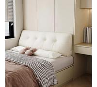 Cuscino triangolare per testiera letto king size, cuscino da lettura e schienale, cuscino bianco latte, supporto per il comodino (60 x 50 x 20 cm) per il massimo comfort