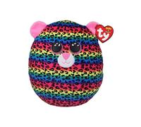 TY Morbido Peluche Cuscino-Squish a Boos-Leopardo Arcobaleno-Dotty-Ottima Idea Regalo per Grandi e Bambini-Ideale per Ogni occasione-22 cm- 39286, Leafs, Multicolore, 22cm, T39286