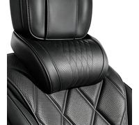 Cuscino universale per poggiatesta auto in memory foam, colore nero | Cuscino ergonomico per il collo automatico per lunghi viaggi su strada