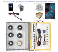 Cuscino universale per riscaldamento e ventilazione per seggiolino auto 12V con controllo dell'interruttore a 5 livelli Kit comfort estivo invernale per sedili di veicoli