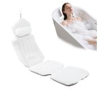 Cuscino Vasca da Bagno Completo 4 in 1 con Ventose, Sedile per Vasca da Bagno Adulti Antiscivolo 134x41cm, Accessorio Idromassaggio Comfortevole