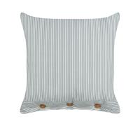 Cuscino verde e bianco a righe quadrato con Bottoni 45 x 45 cm Sebrine