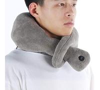 Cuscino vibrante per il collo massaggiante, cuscino per terapia di massaggio, rilassare i muscoli alleviare lo stress per i viaggi in ufficio, grigio