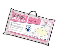 Cuscino VIP SAKURA, con microcapsule profumate al fiore di Sakura ,42x72, Bianco 100% Viscolattice, Made in Italy, Federa 90% poliestere, 6% poliammide, 4% fibre metalliche