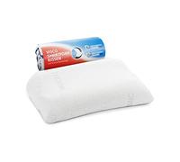 Cuscino viscoelastico MATAR doppia onda | Guanciale ortopedico per cervicale | Memory viscoelastica | Federa termoregolante | Cuscino perfetto per chi dorme supino - sul fianco | 55 x 40 x 11/9 cm