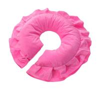 Cuscino Viso per Massaggio in Cotone Rosa Foro Centrale | Lettino Estetico e Supporto il Viso, Supporto per Respirare Facilmente, Riduce la Pressione Sul Volto