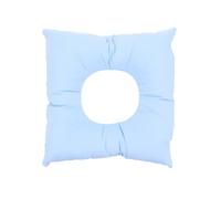 Cuscino Viso Quadrato Blu in Cotone Perlato per Massaggio | Lettino Estetica e Spa, Supporto Facciale, Aiuta la Respirazione e Protegge Volto
