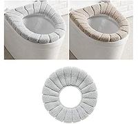 Cuscino Wc,Cuscino per Sedile Wc 2 Pezzi di Coprisedile per WC Cuscinetti Coprivaso per Wc Estensibili Adatti per La Maggior Parte Dei Servizi Igienici di Tipo O-U Della Famiglia