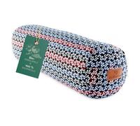 #DoYourYoga Cuscino da yoga a cilindro con purea di farro biologica (KBA), rivestimento lavabile in 100% cotone, 68 cm x 22 cm, cuscino yoga per meditazione, seduta/zafu, per Yin Yoga - Style 17