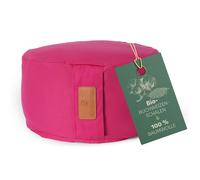 #DoYourYoga cuscino rotondo per yoga 30cm x 15cm | rosa | fodera lavabile | riempito con gusci di grano saraceno biologico (KBA) | cuscino yoga per Yin Yoga e Meditazione