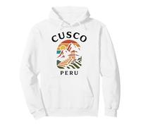 Cusco Perù Retro Città Inca Montagna Andina Sud America per Felpa con Cappuccio