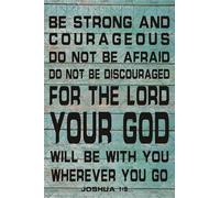 Cusde Decorazione da parete cristiana in metallo con scritta "Be Strong and Courageous", con scritta in lingua inglese "Be Strong and Courageous" (lingua italiana non garantita)