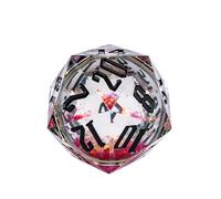 Cusdie D&D - Dadi grandi D20 DND da 55 mm, con bordi affilati, dadi a 20 facce giganti, fatti a mano, per giochi di ruolo, giochi da tavolo (sabbie mobili rosse)