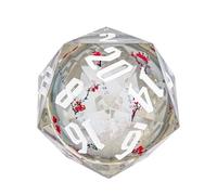Cusdie D20 - Dadi grandi dimensioni D20 DND, 55 mm, con bordi affilati, dadi giganti a 20 facce, fatti a mano, per giochi di ruolo Dungeons and Dragons, giochi da tavolo (fiore di prugna)