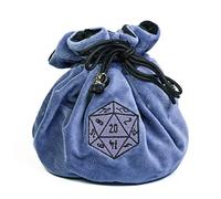 Cusdie Sacchetti per Dadi in Velluto ad Alta Capacità con Tasche per 200 Dadi, per DND RPG MTG Collezione da Gioco, Colore: Blu Nebbia, Organizer per Borse