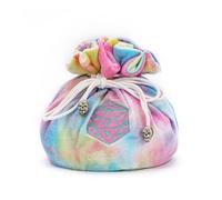 cusdie Sacchetti per dadi in velluto ad alta capacità con tasche per riporre oltre 200 dadi per DND RPG MTG Collezione di dadi da gioco, Arcobaleno, Organizer per borse