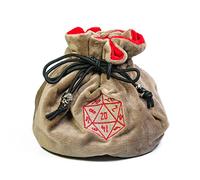 cusdie Sacchetti per dadi in velluto ad alta capacità con tasche per riporre oltre 200 dadi per DND RPG MTG Collezione di dadi da gioco, cachi, Organizer per borse