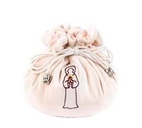 cusdie Sacchetti per dadi in velluto ad alta capacità con tasche per riporre oltre 200 dadi per DND RPG MTG Collezione di dadi da gioco, Beige, Organizer per borse