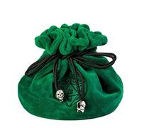 cusdie Sacchetti per dadi in velluto ad alta capacità con tasche per riporre oltre 200 dadi per DND RPG MTG Collezione di dadi da gioco, Verde foresta, Organizer per borse